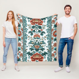 Peony Brocade Fleece Deken