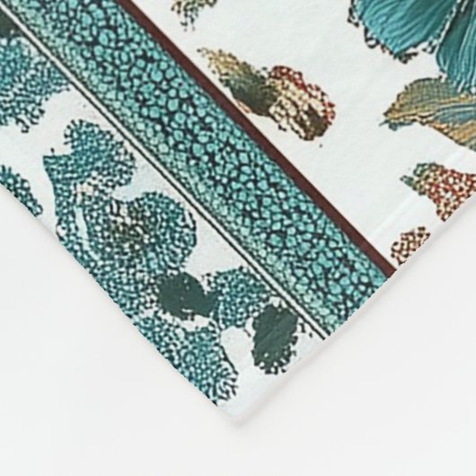 Peony Brocade Fleece Deken (Hoek)