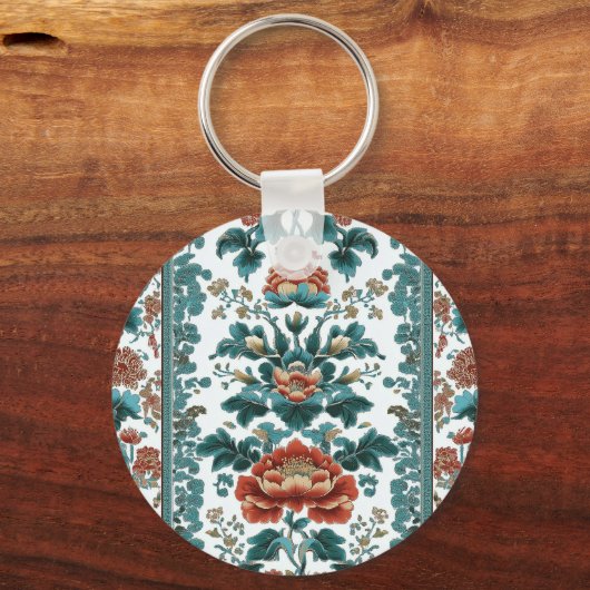 Peony Brocade Sleutelhanger (Voorkant)