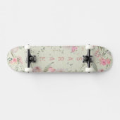 Peony & Butterflies Sage Aesthetic Skateboard (Horizontaal)
