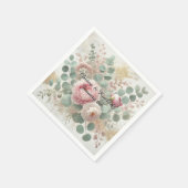 Peony Drama Licht Papier Cocktail Servetten (Hoek)