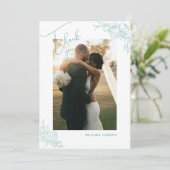 Peony Elegance Wedding Bedankkaart (Staand voorkant)