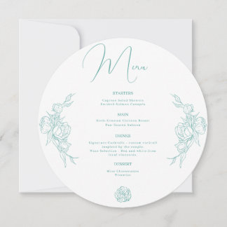 Peony Elegance Wedding Menu