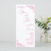 Peony Elegance Wedding Programma (Staand voorkant)
