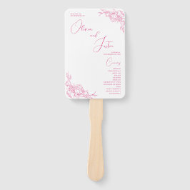 Peony Elegance Wedding Programma Handwaaier
