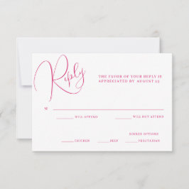 Peony Elegance Wedding RSVP Kaart