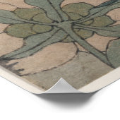 Peony en Canarische Eilanden door Katsushika Hokus Poster (Hoek)