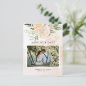 Peony en Gold Flowers Sla de datum-Briefkaart op Briefkaart (Staand voorkant)