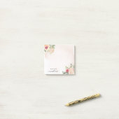 Peony en Gold Foil Bloom Post-it® Notes (Op bureau)