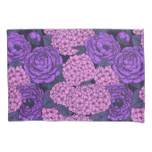 Peony en hydrangea in roze en violet kussensloop (Voorkant)
