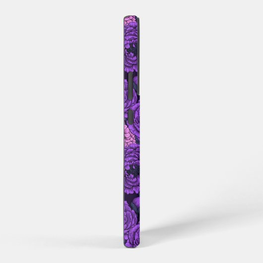 Peony en hydrangea in roze en violet samsung galaxy hoesje (Rechterkant)