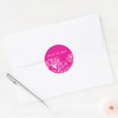 Peony Enregistrer le sticker date rose chaud (Enveloppe)