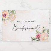 Peony et Gold Foil fleurit Bridesmaid Étiquette de (Étiquettes simples)