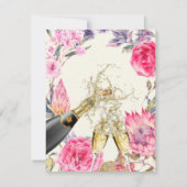 Peony et Protea Brunch & Bubbly Invitation (Dos)