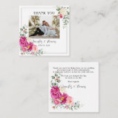 Peony et Rose Eucalyptus Carte de remerciements de (Devant / Derrière)