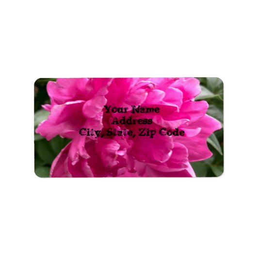Peony Étiquettes de adresse (Devant)