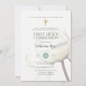 PEONY First Holy Communion Invitation SAGE (Devant)