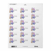 Peony Floral Address Label (Full Sheet)