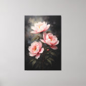 Peony Floral Artwork Canvas Afdruk (Voorkant)