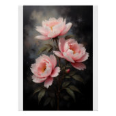 Peony Floral Artwork Perfect Poster (Voorkant)