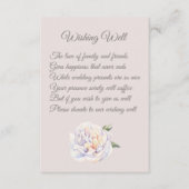 Peony Floral Mauve Mariage Wishing Well Cartes (Devant)