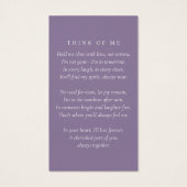 Peony Floral Memorial Prayer Card Visitekaartje (Achterkant)