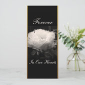 Peony Floral Photographie 3 Faire-part funéraire (Debout devant)