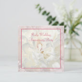 Peony floral ruby huwelijksuitnodiging kaart (Staand voorkant)