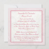 Peony floral ruby huwelijksuitnodiging kaart (Achterkant)