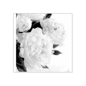 Peony floral stamp 	rubberstempel (Afrduk)