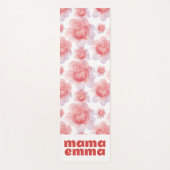 Peony Floral Yoga Mat Custom Moederdag Gift (Voorkant)