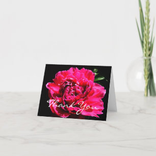 Peony Flower Bedankt Opmerking Kaart