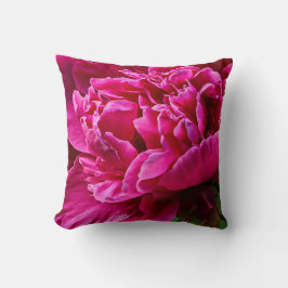 Peony Flower Deep Pink Sierkussen 16 x 16 inch