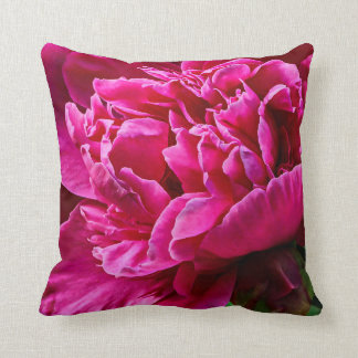 Peony Flower Deep Pink Sierkussen 16 x 16 inch