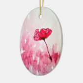 Peony Flower Keramisch Ornament (Links)