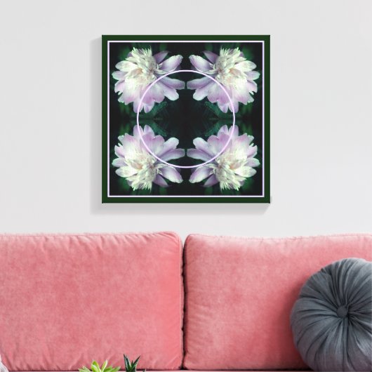 Peony Flower Lijst Creëer Uw eigen foto Canvas Afdruk (Insitu (Woonkamer))