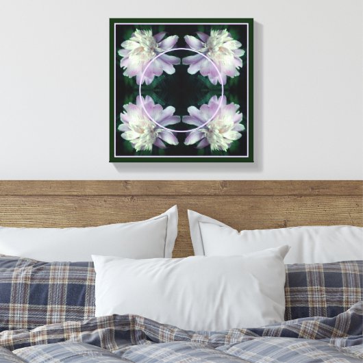 Peony Flower Lijst Creëer Uw eigen foto Canvas Afdruk (Insitu (Slaapkamer))