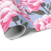 Peony Flower Pattern Pen Tekening Inpakpapier (Rol Hoek)