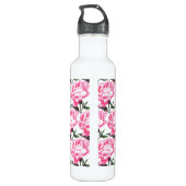 Peony Flower Pattern Pen Tekening Waterfles Waterfles (Achterkant)