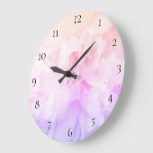 *~* Peony Flower Photo met Pink Lavender Grote Klok (Hoek)