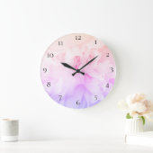 *~* Peony Flower Photo met Pink Lavender Grote Klok (Huis)