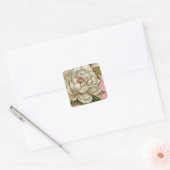 Peony Flower Vierkante Sticker (Envelop)
