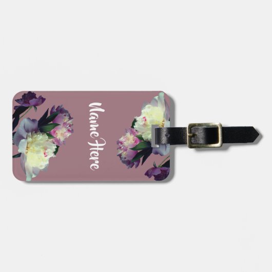 Peony Flowers Bagage Labels (Voorkant horizontaal)