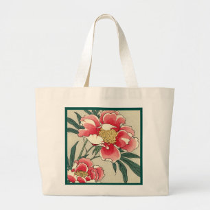 Peony Flowers Grote Tote Bag