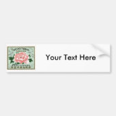 Peony Flowers Japans Zijderlabel Bumpersticker (Voorkant)