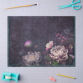 Peony Flowers op Donkere Paarse ontkoppeling Tissuepapier (Craft)
