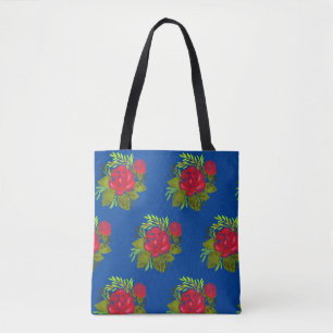 Peony Folk Floral Draagtas