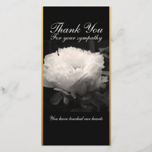 Peony Funeral Sympathie Hartelijk dank Bedankkaart