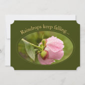 Peony glittering raindrops CC1047 Birtday card Kaart (Voorkant)