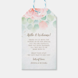 Peony Greenery Eucalyptus Monogram Weddenschap Wel Cadeaulabel